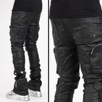 GUAPI ALL BLACK MONOGRAM EMBELLISHED DENIM