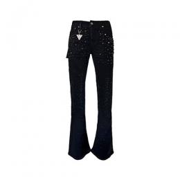 VALABASAS PARREL STACKED FLARE JEAN JET BLACK