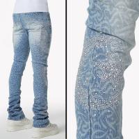 GUAPI AQUA BLUE CALLIGRAPHY DENIM