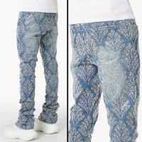 GUAPI STEEL BLUE EMBELLISHED DENIM