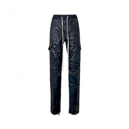 mnml CARGO DRAWCORD PANTS - WAXED BLACK