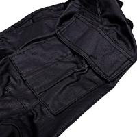 mnml CARGO DRAWCORD PANTS - WAXED BLACK