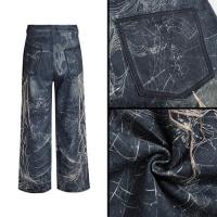 DND4DES SPIDER WEB EMBROIDERY TASSEL HARD WASHED JEAN