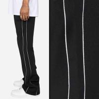 EPTM PIPING FLARED TRACK PANTS - BLACK