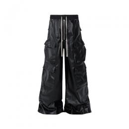 URKOOL WAXED DOUBLE DENIM CARGO PANTS