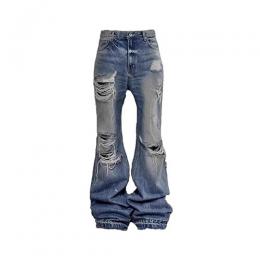 URKOOL DESTROYED FLARE JEANS