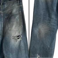 URKOOL DISTRESSED WIDE-LEG BAGGY JEANS V2