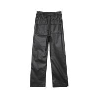 URKOOL WAXED SNAP STRAIGHT LEG TRACK PANTS