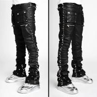 GUAPI OBSIDIAN BLACK WAXED SPIKES DENIM