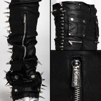 GUAPI OBSIDIAN BLACK WAXED SPIKES DENIM