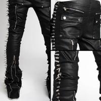 GUAPI OBSIDIAN BLACK WAXED SPIKES DENIM