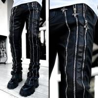 GUAPI OBSIDIAN BLACK UZI LEATHER PANT