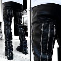 GUAPI OBSIDIAN BLACK UZI LEATHER PANT