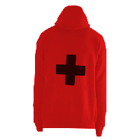 PLACES+FACES OLD ENGLISH HOODIE / RED