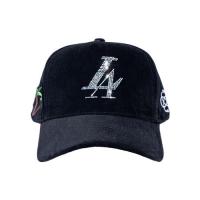 REFERENCE PARADISE LA CRYSTALS SNAPBACK CAP BLACK VELOUR