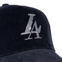 REFERENCE PARADISE LA CRYSTALS SNAPBACK CAP BLACK VELOUR