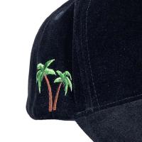 REFERENCE PARADISE LA CRYSTALS SNAPBACK CAP BLACK VELOUR