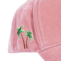 REFERENCE PARADISE LA CRYSTALS SNAPBACK CAP PINK VELOUR