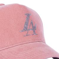 REFERENCE PARADISE LA CRYSTALS SNAPBACK CAP PINK VELOUR