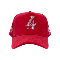REFERENCE PARADISE LA CRYSTALS SNAPBACK CAP BURGUNDY VELOUR