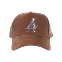 REFERENCE PARADISE LA CRYSTALS SNAPBACK CAP BROWN VELOUR