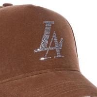 REFERENCE PARADISE LA CRYSTALS SNAPBACK CAP BROWN VELOUR