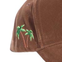 REFERENCE PARADISE LA CRYSTALS SNAPBACK CAP BROWN VELOUR
