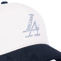 REFERENCE PARADISE LA CRYSTALS SNAPBACK CAP CREAM/BLACK CORDUROY
