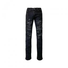 mnml X165 PAISLEY STRETCH SKINNY DENIM - BLACK/BLACK