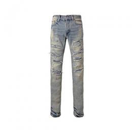 mnml X165 PAISLEY STRETCH SKINNY DENIM - BLUE/BLACK