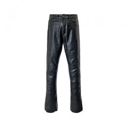 mnml B169 LEATHER FLARE DENIM - BLACK