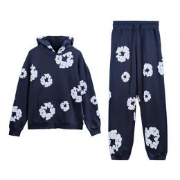 URKOOL COTTON WREATH HOODIE & SWEATPANTS NAVY