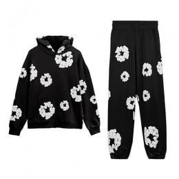 URKOOL COTTON WREATH HOODIE & SWEATPANTS BLACK