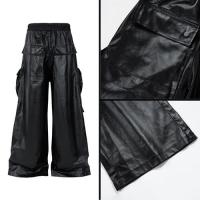 URKOOL WAXED DOUBLE DENIM CARGO PANTS