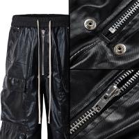 URKOOL WAXED DOUBLE DENIM CARGO PANTS