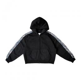 EPTM REAL CAMO STRIPED ZIP UP HOODIE - BLACK