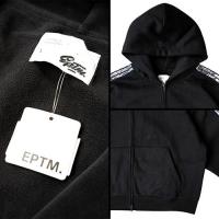 EPTM REAL CAMO STRIPED ZIP UP HOODIE - BLACK