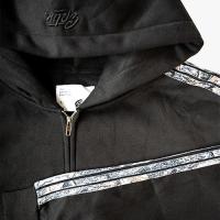 EPTM REAL CAMO STRIPED ZIP UP HOODIE - BLACK