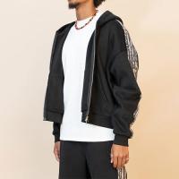 EPTM REAL CAMO STRIPED ZIP UP HOODIE - BLACK