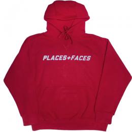 PLACES+FACES 3M LOGO HOODIE / RED