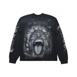 HELLSTAR LIBERTY RECORDS LONGSLEEVE VITAGE BLACK