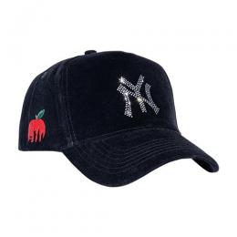 REFERENCE NY CRYSTALS SNAPBACK CAP BLACK VELOUR