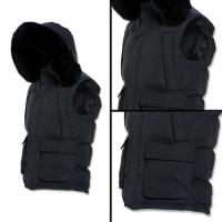 JORDAN CRAIG YUKON FUR LINED PUFFER VEST BLACK