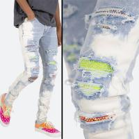 mnml X409 RHINESTONE SKINNY DENIM - BLUE