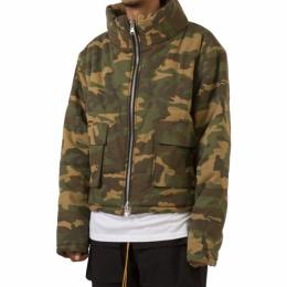 mnml CROPPED PUFFER JACKET VINTAGE CAMO