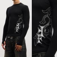 DND4DES HONEYSUCKLE PATTERN CROSS WOOL LONG SLEEVE