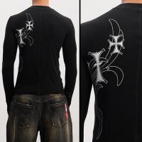 DND4DES HONEYSUCKLE PATTERN CROSS WOOL LONG SLEEVE