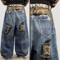 DND4DES RIPPED LEOPARD PRINT ALL-OVER JEANS