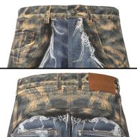 DND4DES RIPPED LEOPARD PRINT ALL-OVER JEANS