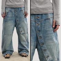 DND4DES LONG BREASTED WASHED DENIM BLUE